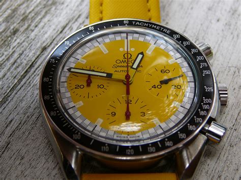 omega speedmaster schumacher 2002|Omega Speedmaster michael Schumacher yellow.